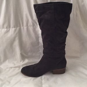 Gray suede boots